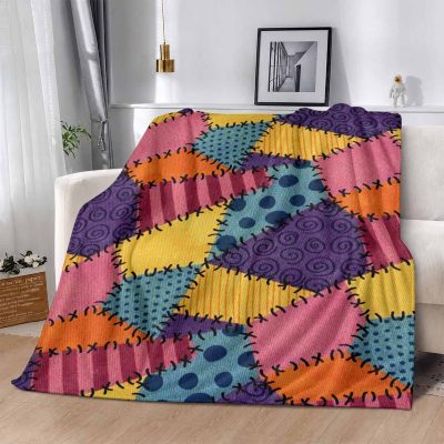 Cozy flannel fleece blanket. Perfect for bed. sofa. camping. chilly cinema or travel. A perfect gift for your family and friends. Patchwork style blanket. stitched pattern design. soft. lightweight and breathable. suitable for bedroom and living room.